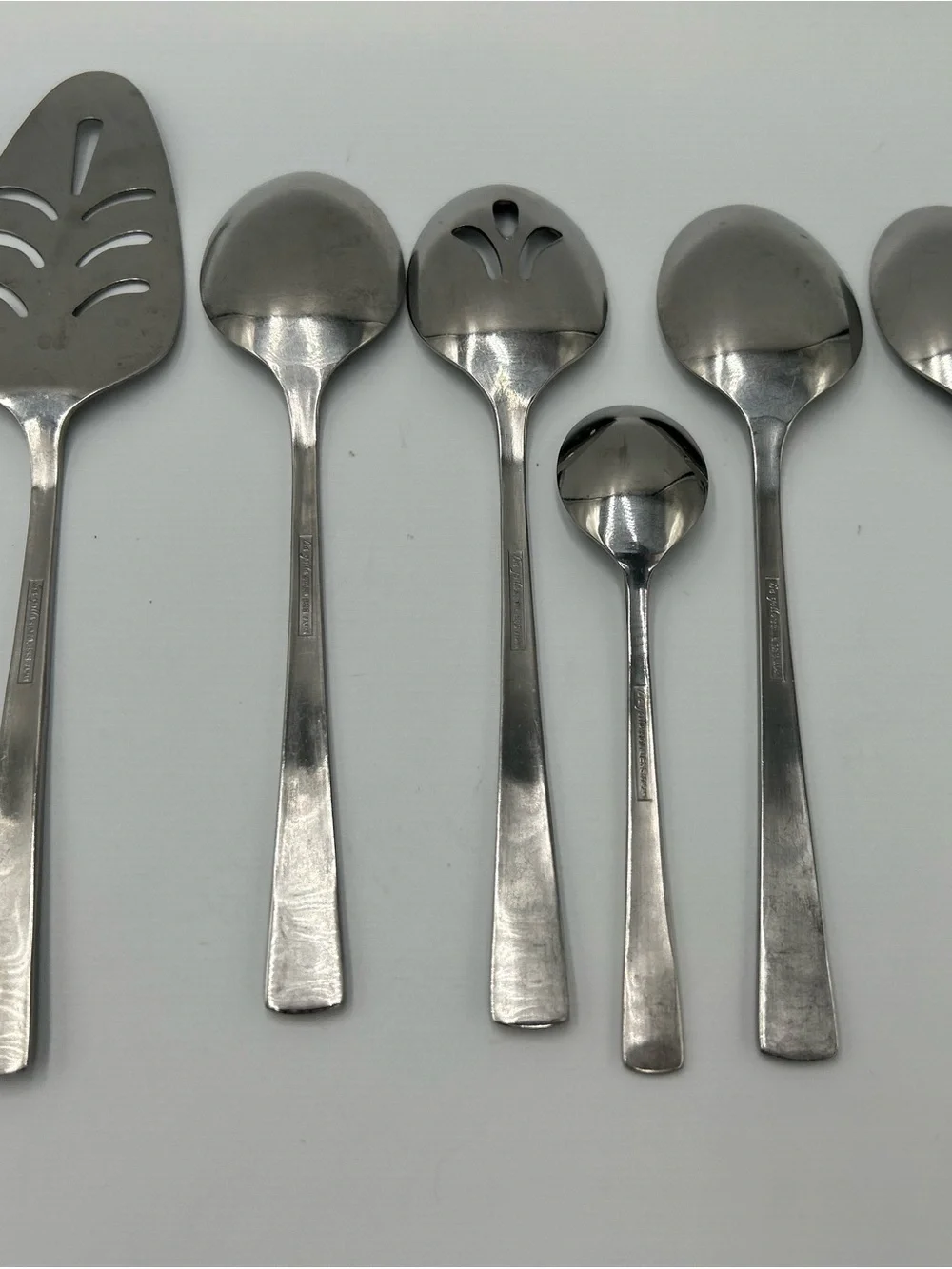 Vintage National Stainless Steel Serving Spoon and Flatware Set Laureen Pattern